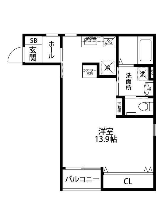 ボンモマン白山 205号室 間取り