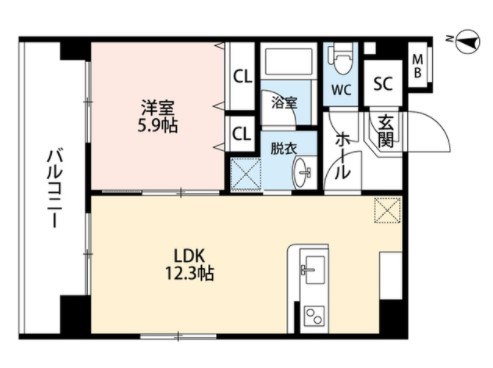 Victory1 705号室 間取り