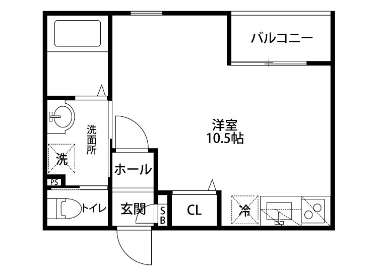 Ｌａ　ｆｌｅｕｒ 102号室 間取り