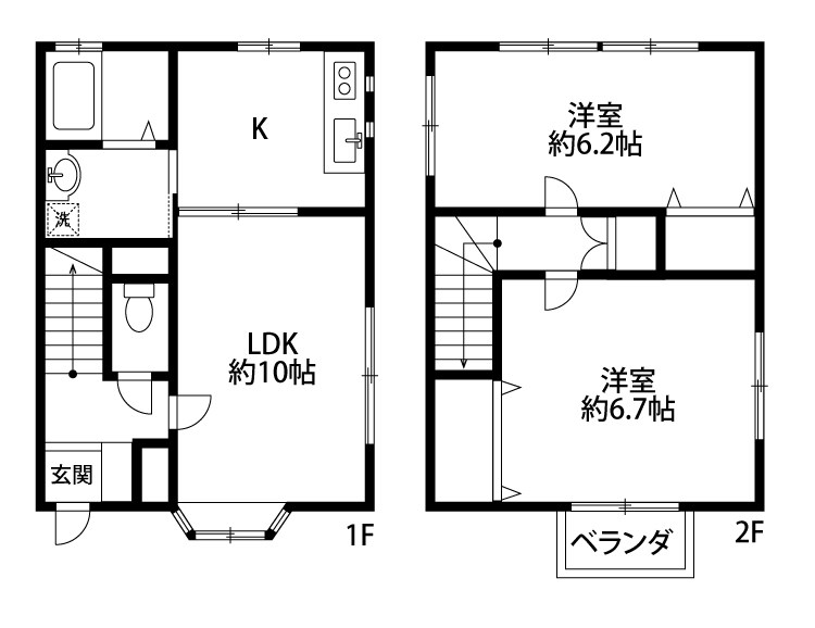 コンフォートⅠ A号室 間取り