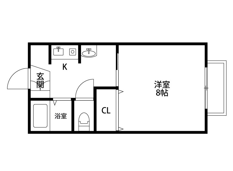 セジュールステビア 103号室 間取り