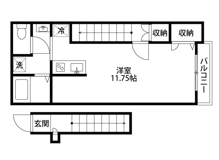 シャルマン異人池 202号室 間取り
