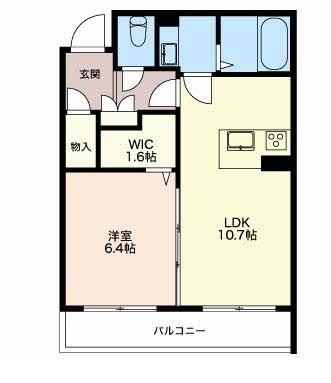 ウエルデンス上所島　壱番館 1107号室 間取り