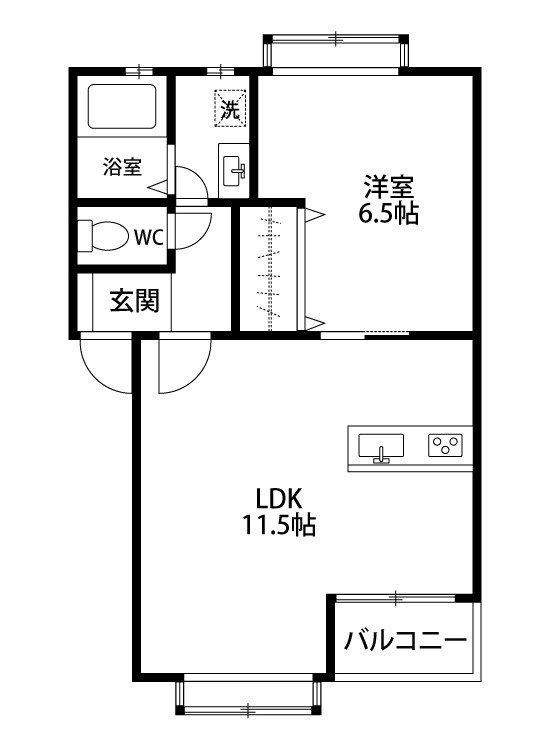 アビオン 103号室 間取り