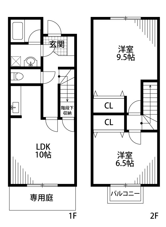 キュアースⅠ 105号室 間取り