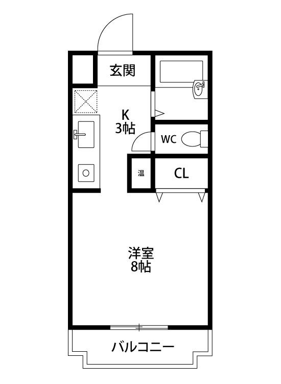 ラムール紫竹 115号室 間取り