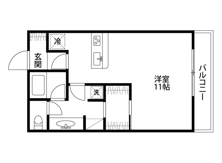 ma'ams 206号室 間取り