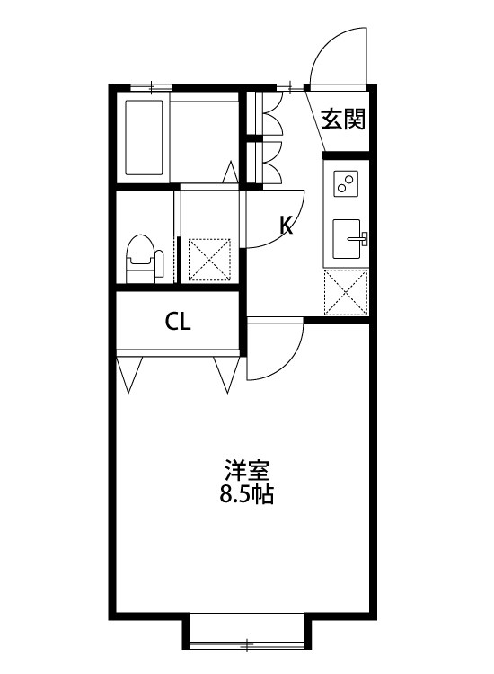 エステート 203号室 間取り