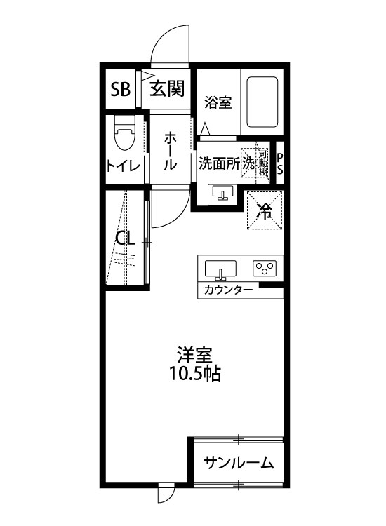 ＬＩＶＥ寺尾 201号室 間取り