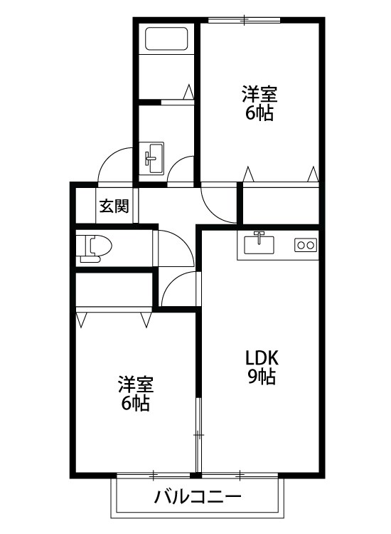 メゾン悠悠　A 103号室 間取り