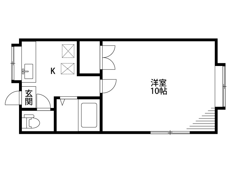 ラ・スールⅠ 203号室 間取り