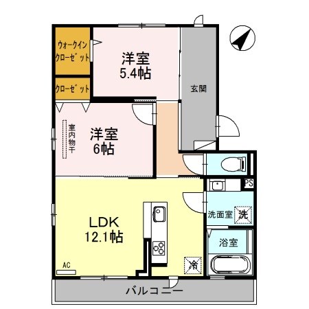 LUCE（ルーチェ) 305号室 間取り