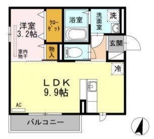 メゾン・ド・レーヴ 201号室 間取り