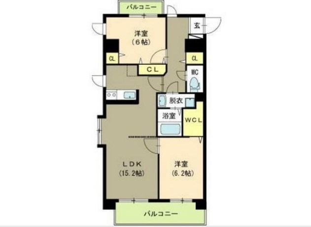 パークハイツ美咲 704号室 間取り