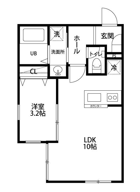 Ａｌａｉｓｅ米山 102号室 間取り