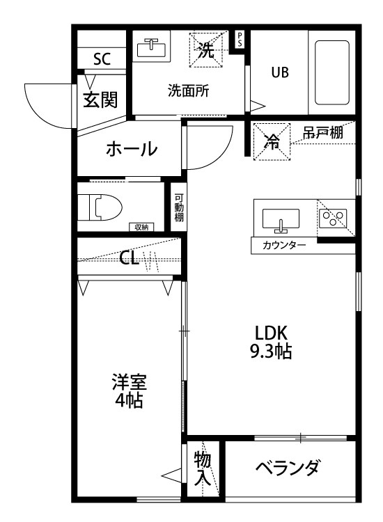 ガロンヌ上所上 205号室 間取り