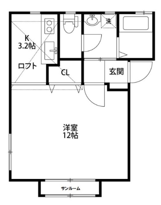 コーストⅠ 201号室 間取り