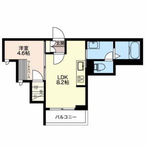 シャーメゾン万代ウエスト 203号室 間取り