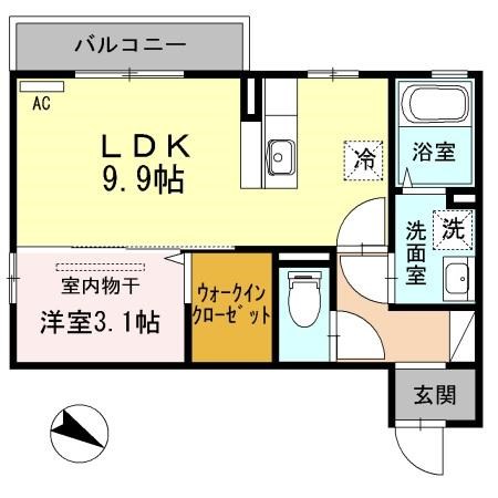 ソアリング 202号室 間取り