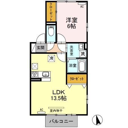 リーブ　ワン 201号室 間取り