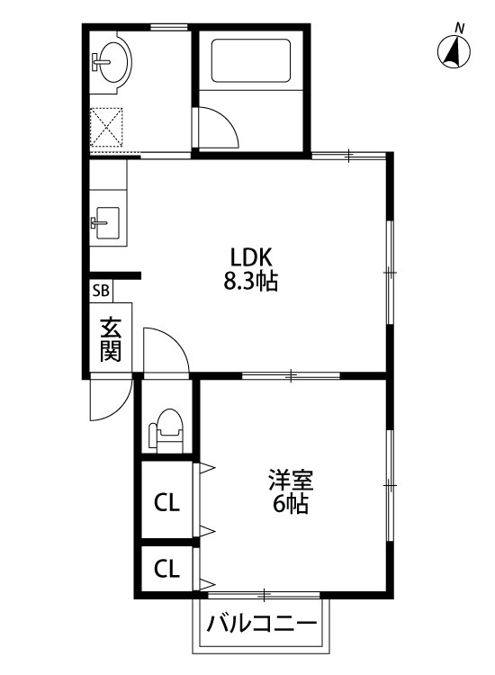 プロスパ 103号室 間取り