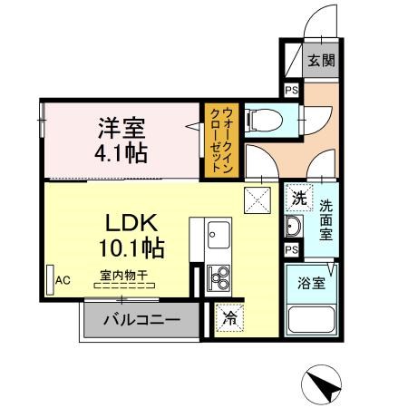 コルマール 103号室 間取り