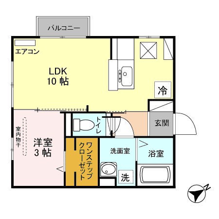 カンターロB 105号室 間取り