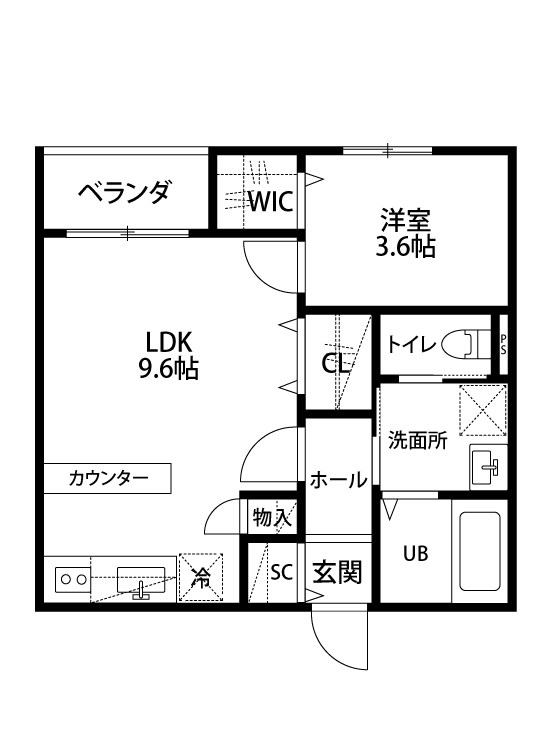フューチャー白山 201号室 間取り