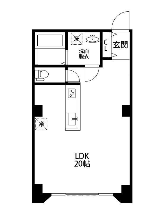 ＷＥＳＴ　ＳＴＵＤＩＯ　Ｂｌｄｇ 2F号室 間取り