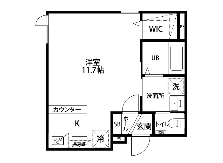 ＬＯＴＵＳ山木戸 103号室 間取り