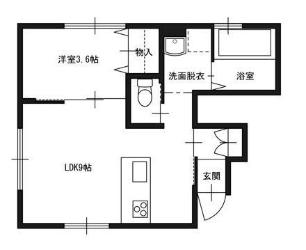リノ東中野山 101号室 間取り