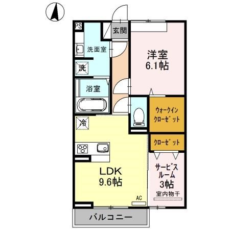 ピアット 201号室 間取り