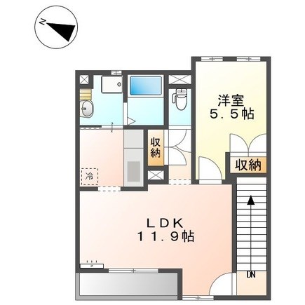 クレセール 203号室 間取り