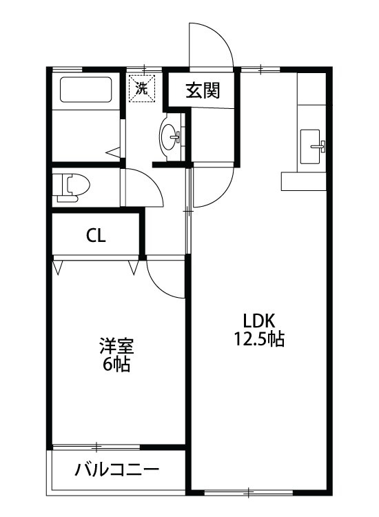 リンクス10 201号室 間取り