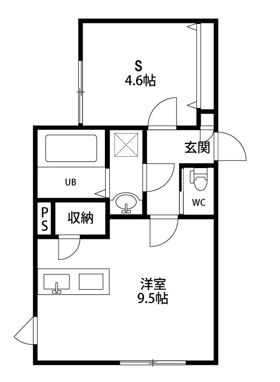 ガーデンシティ神道寺 103号室 間取り