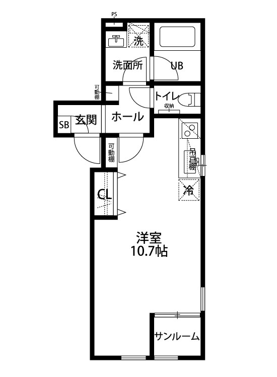 シュエットブラン新発田 103号室 間取り