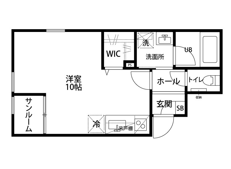 シュエットブラン新発田 202号室 間取り