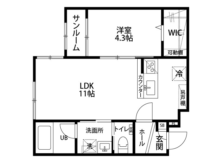 グレイス燕吉田 102号室 間取り