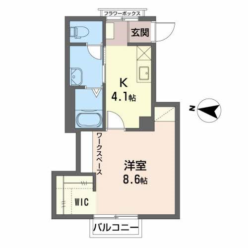 フレグランスマロン 202号室 間取り