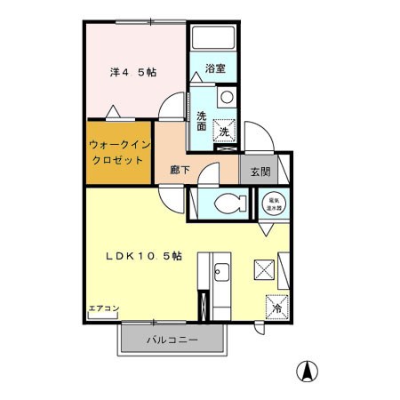 アトリオ　B 103号室 間取り