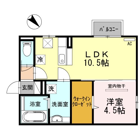 アユートA 101号室 間取り