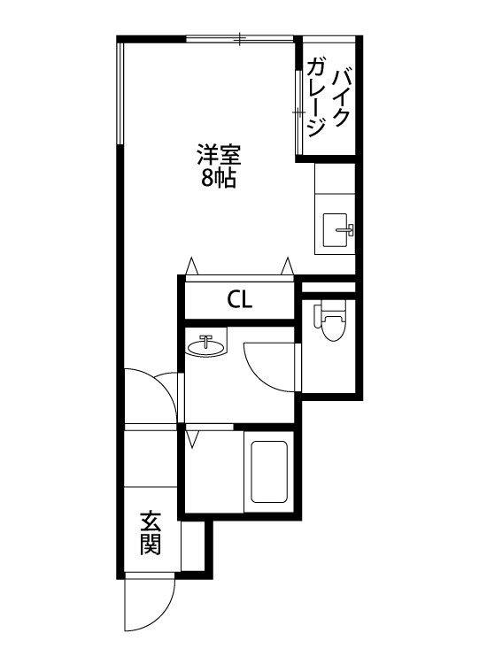 FOCUS 103号室 間取り