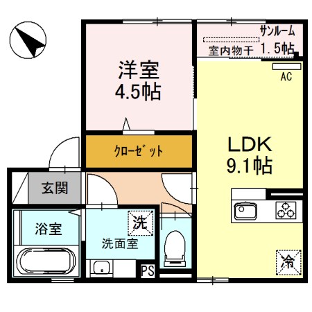 エトワールⅡ 202号室 間取り