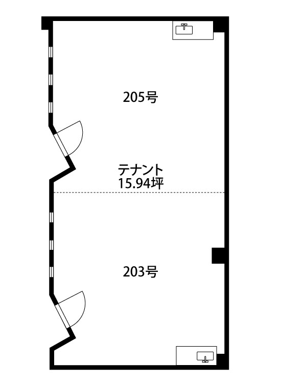 Ｒ－ＰＲＯビル 203号室 間取り
