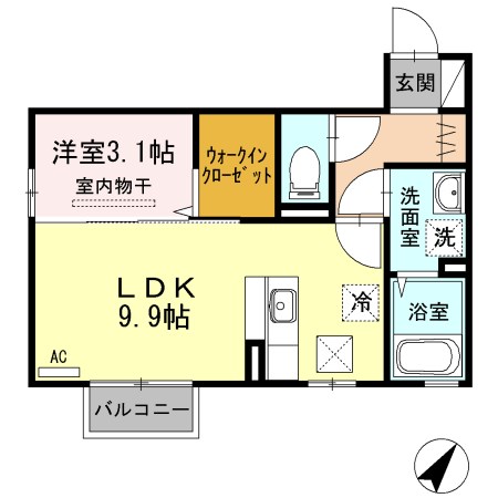 ネージュS　Ⅱ  103号室 間取り