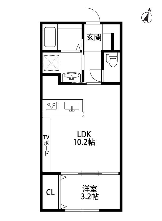 ガーデンシティ長潟 105号室 間取り