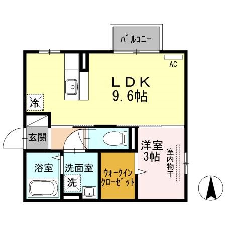 チェルキオ B101号室 間取り