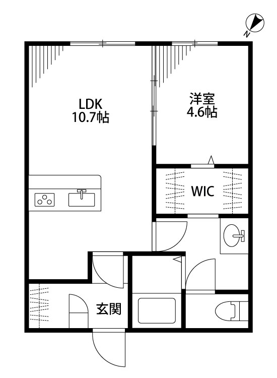 Cocoa 101号室 間取り