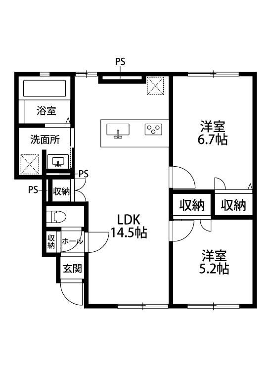 ファミーユB 105号室 間取り