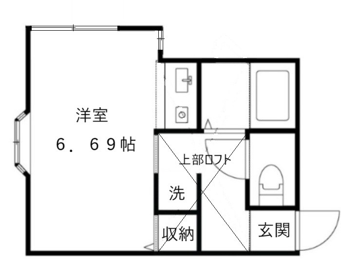 ルーエ鐙西 103号室 間取り